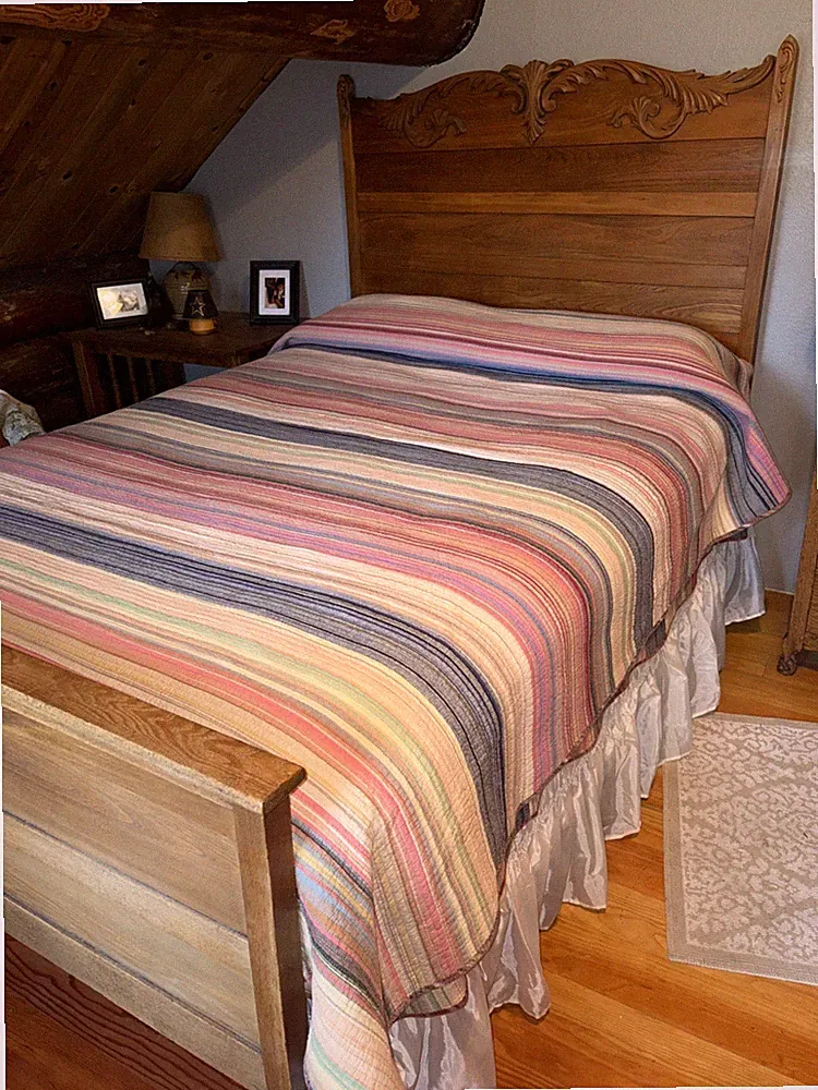 100% COTTON Full Queen BED Quilt Bedspread 82 X 99 Inches Southwest Earth Tones