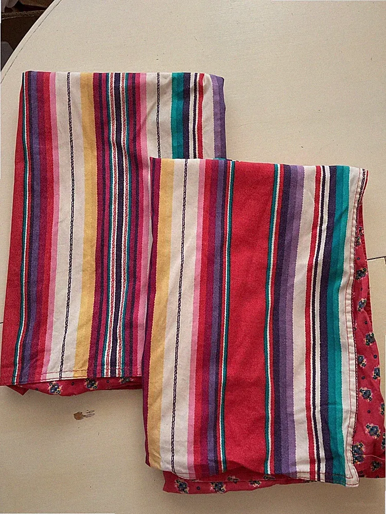 A2 RALPH LAUREN LAYLA SERAPE SOUTHWEST STRIPE SET OF 2 PILLOW SHAMS 100% COTTON