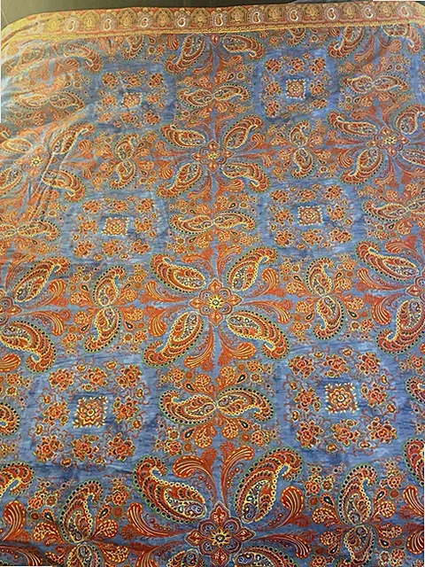 Charter Club Durango Southwest Flair Full/ Queen Cotton Duvet Paisley Red Blue