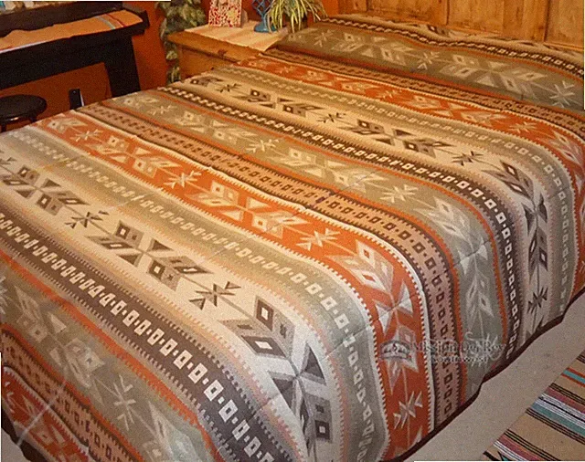 Mission Del Rey Native Southwest Bedspread Queen -Nuevo Domingo