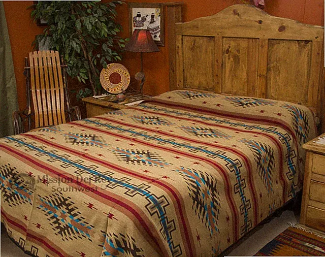 Mission Del Rey Southwest Decor Bedspread Queen -Isleta