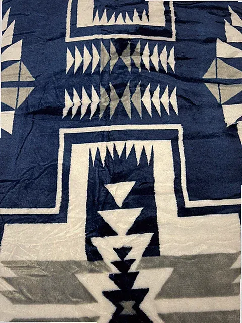 Native American Style 2 Ply Plush Reversible Blanket Queen Size Dallas Cowboy’s
