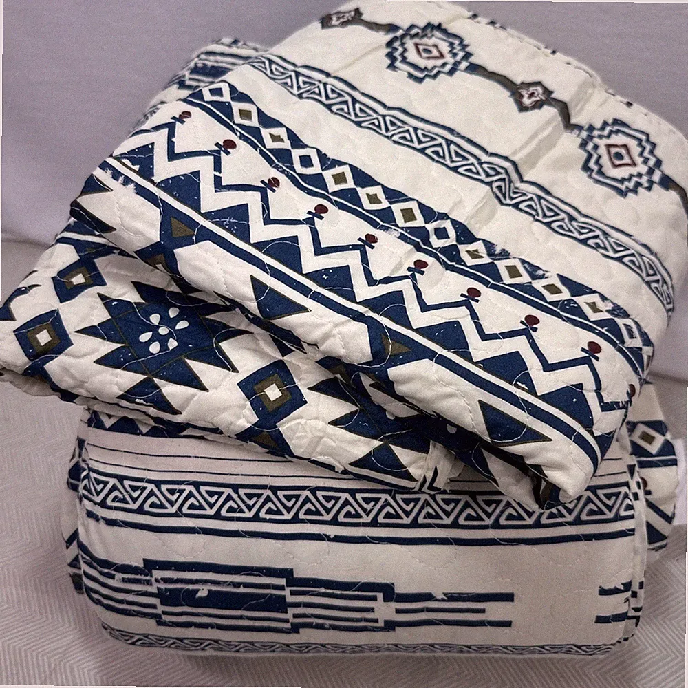 NEW Southwest King Size Quilt Blanket with 2 Pillow Shams Western Bedding Aztec