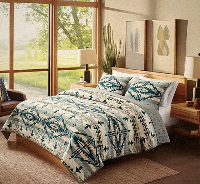 NIP Pendleton Trapper Peak Coverlet Set KING Multi +2 King Shams Aztec Southwest
