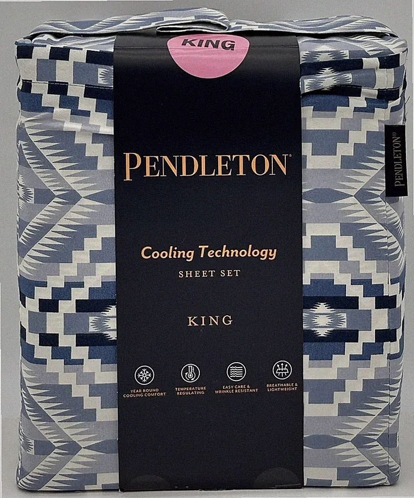 Pendleton Abiquiu Sky Southwest KING Sheet Set Cooling Technology ~ Blue