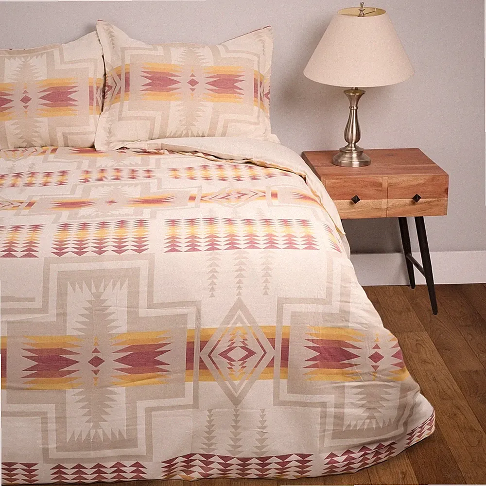 Pendleton Harding Duvet Set FULL/QUEEN Ivory Multi Southwest +2 Standard Shams