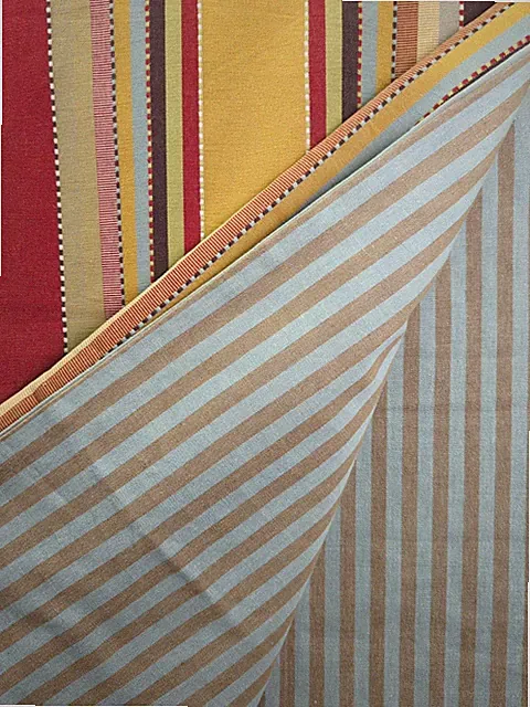 Queen Duvet & 3 Euro Shams Pinecone Hill Stripe Southwest Gold Red Brown EUC