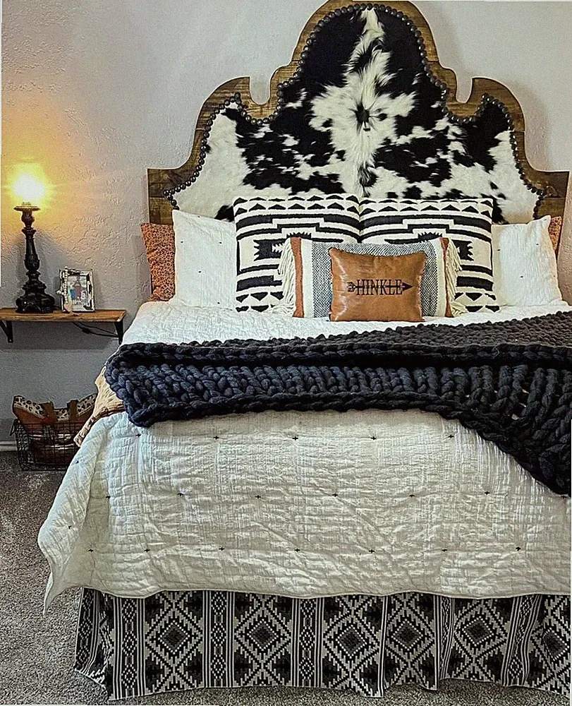 QUEEN Red Dirt Revivals Aztec Bed Skirt Dust Ruffle Southwest Bedding Western