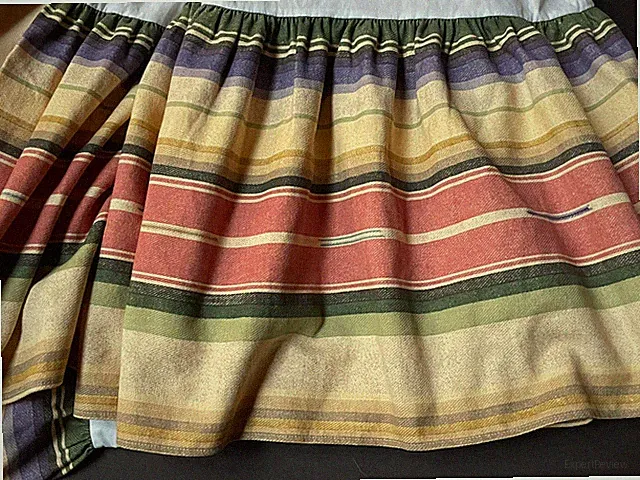 RARE! Vintage RALPH LAUREN *Desert Spring ~KING BED SKIRT Green SOUTHWEST Aztec