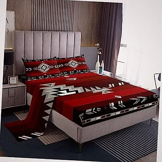 Size Southwest Native Design Bed Sheets Set Boys Girls Twin Multi 09