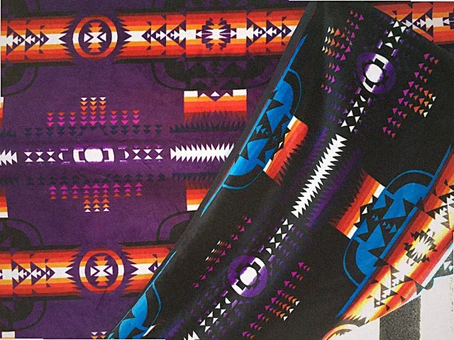 Southwest Native American Design Super Soft Plush Reversible Blanket