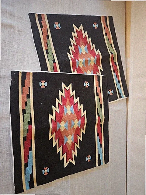 Southwestern Pillow Covers Set of 2 In A Geometric Pattern 18x18