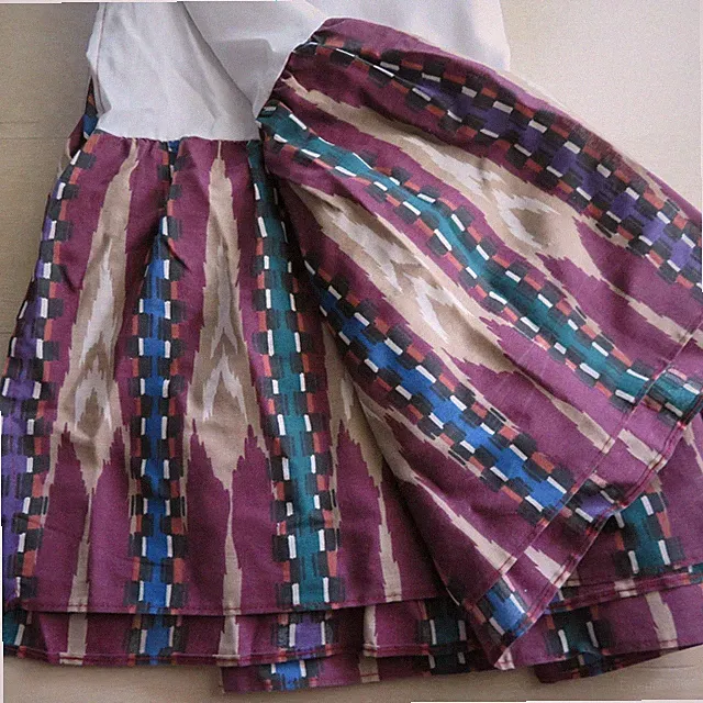 Vintage Dan River Cal King Bed Skirt Multicolor Southwest Aztec Western Geometri
