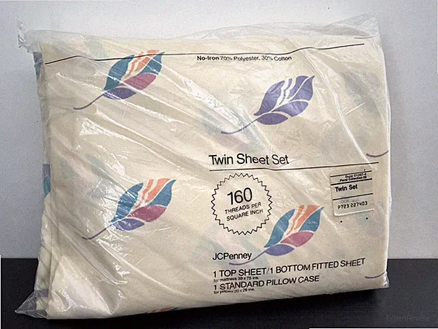 Vintage JC Penney Feathers Twin Sheet Set 160 Thread Count Southwest Style 90s