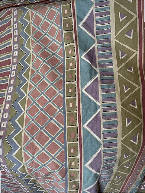 Vintage Queen 86"×84 Southwest Cotton Duvet Cover