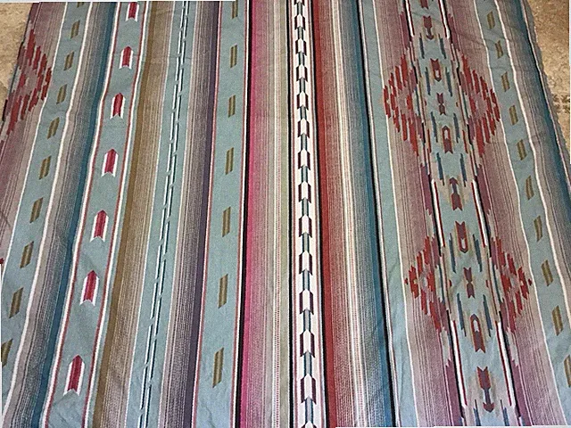 Vintage Ralph Lauren Hawk Springs Serape Southwest Aztec Flat Sheet FABRIC