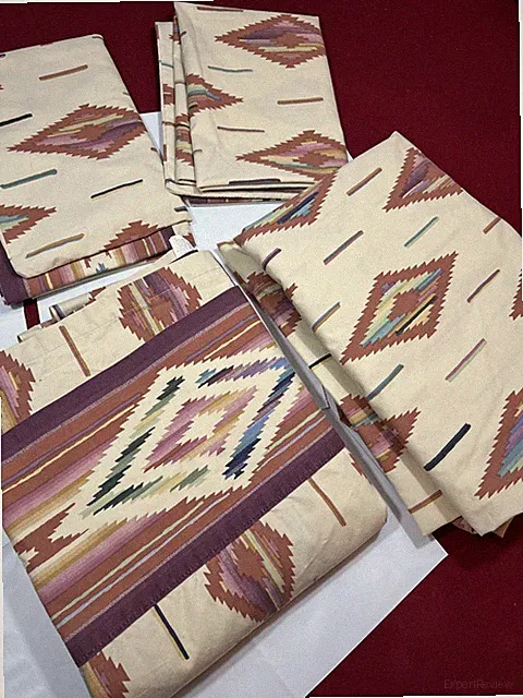 Wamsutta AZTEC Southwest Navajo VTG Bed Sheets SET pillow Cases Top Sheet Fitted
