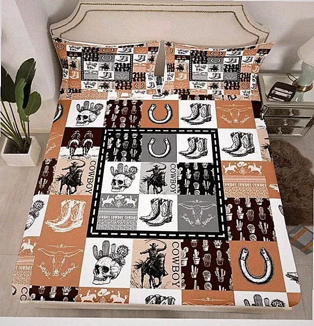 Western Cowboy Bedding Set Southwest Country Ranch Style New